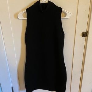 black turtle neck dress